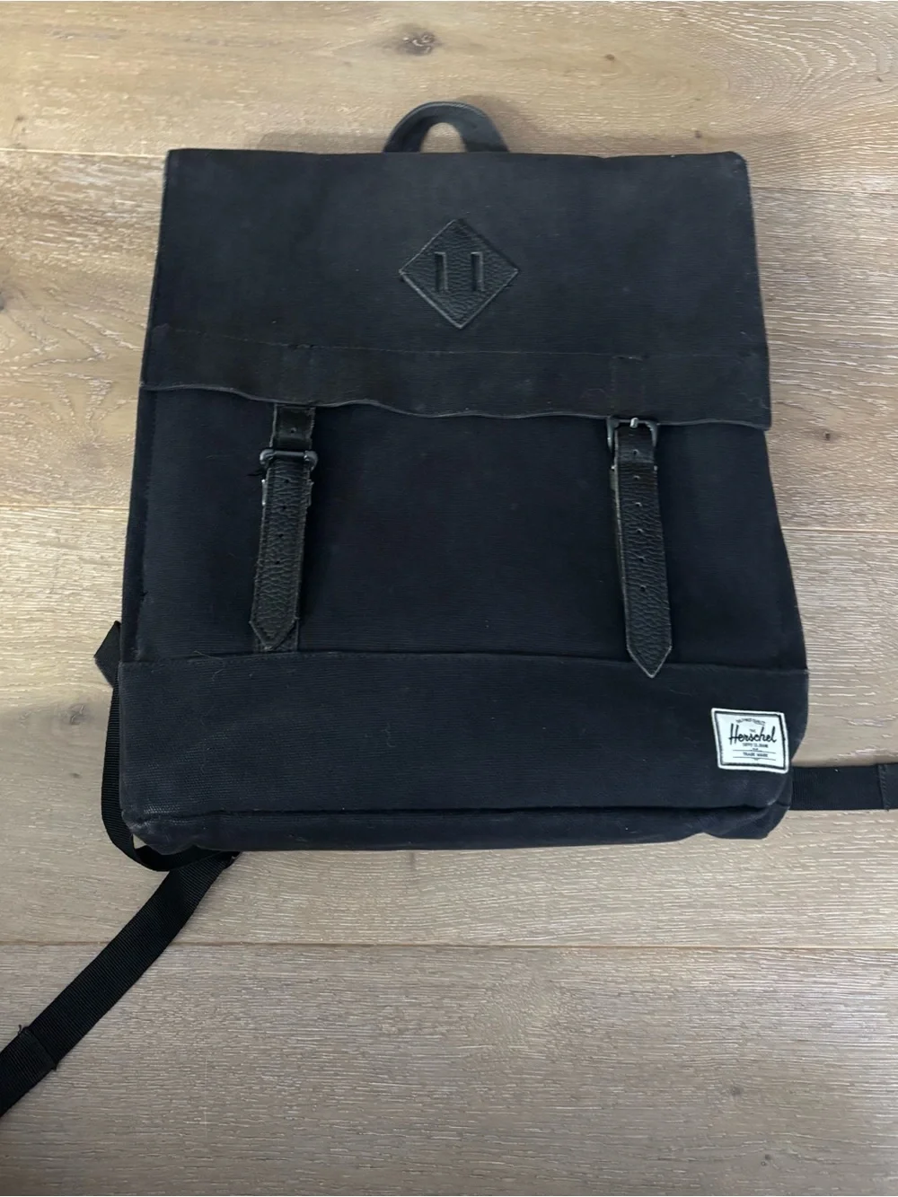 Herschel Supply Company Black Canvas Flap Backpack